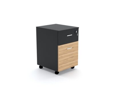 2 Drawer Mobile Wooden Pedestal - Desk Craft office Storage Furniture in Dubai