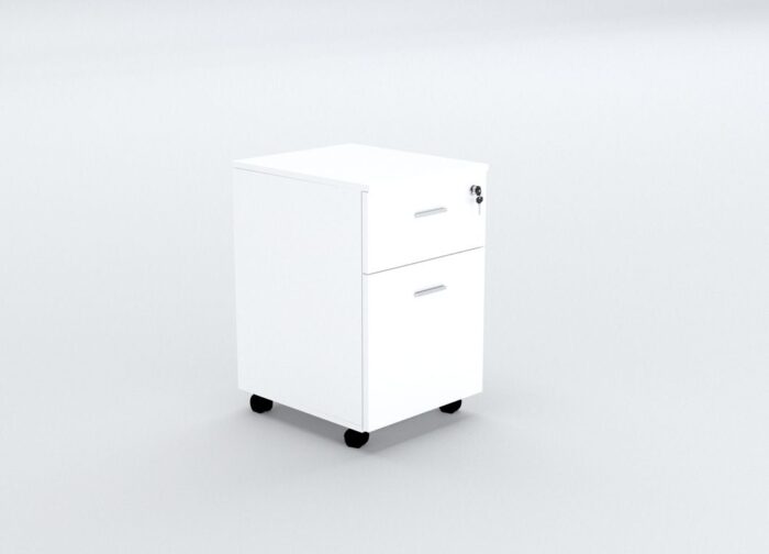 2 Drawer Mobile Wooden Pedestal - Desk Craft office Storage Furniture in Dubai