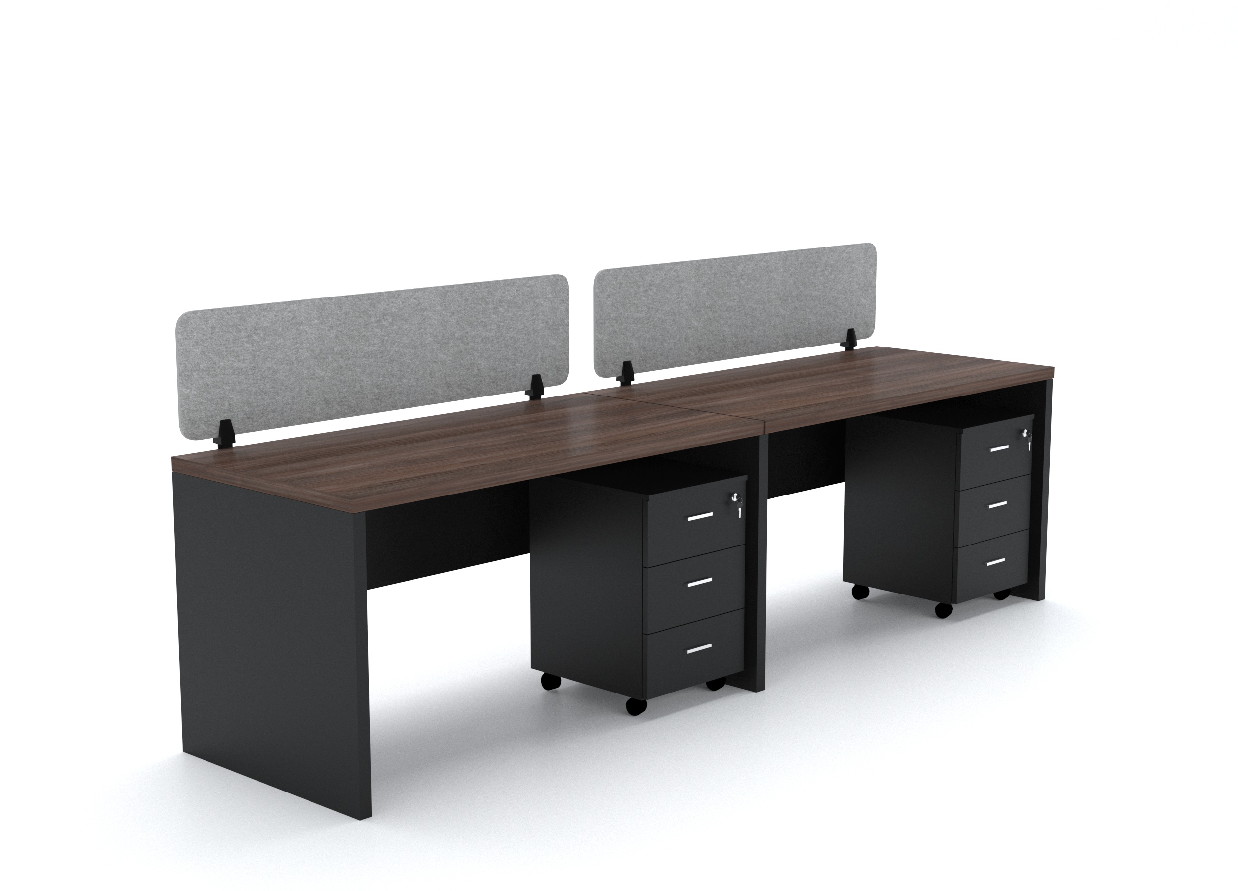 ARCH Workstation Cluster of 2 in-Line Layout Wooden Base - Desk Craft Office Furniture Made in Dubai ARCH Workstation Cluster of 2 in-Line Layout Wooden Base - Desk Craft Office Furniture Made in Dubai