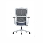 MIKO White Frame Mid-Back Mesh Chair - Desk Craft office furniture in Dubai
