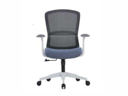 MIKO White Frame Mid-Back Mesh Chair - Desk Craft office furniture in Dubai