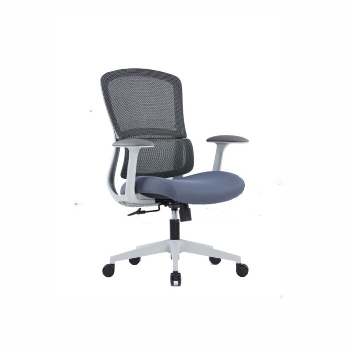 MIKO White Frame Mid-Back Mesh Chair - Desk Craft office furniture in Dubai