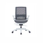 Darts White Frame Mid Back Mesh Chair - Desk Craft office Furniture in Dubai