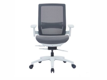 Darts White Frame Mid Back Mesh Chair - Desk Craft office Furniture in Dubai