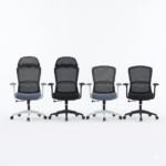 MIKO Black & White Full-Back & Mid-Back Mesh Chair