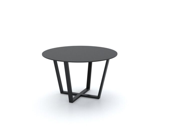 Marino Metallic Base Round Table Black Base - Desk Craft Office Furniture in Dubai (2)
