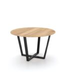 Marino Metallic Base Round Table Black Base - Desk Craft Office Furniture in Dubai