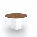 Nettuno Square Base Round Table - Desk Craft Collaboration Office Furniture in Dubai