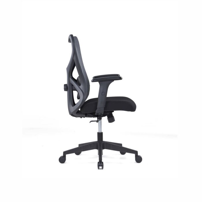 PHANTOM Black Mid-Back Mesh Chair by Desk Craft