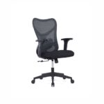 PHANTOM Black Mid-Back Mesh Chair by Desk Craft