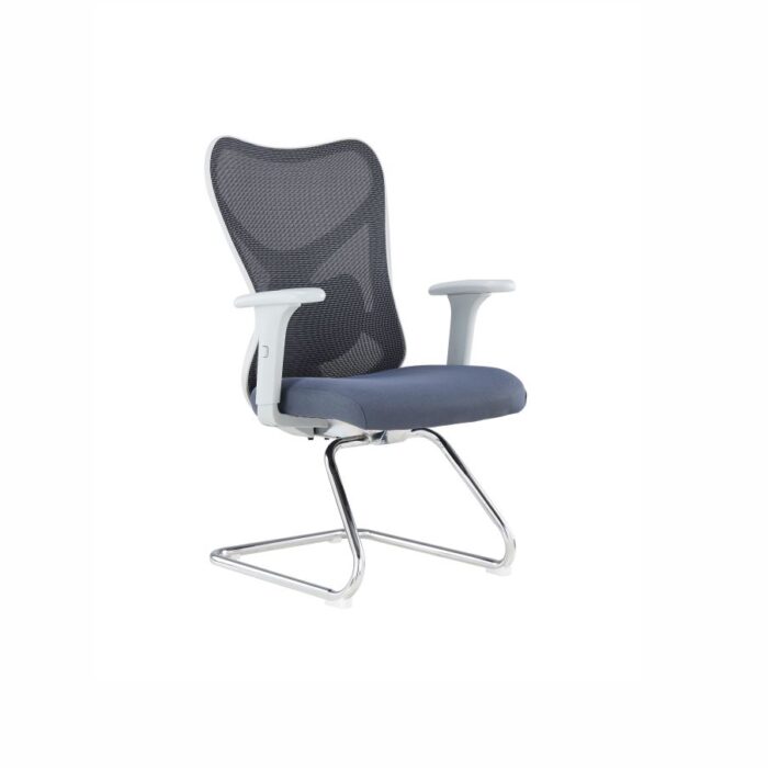 PHANTOM White Mesh Visitor Chair - Desk Craft Comfort Office Furniture in Dubai
