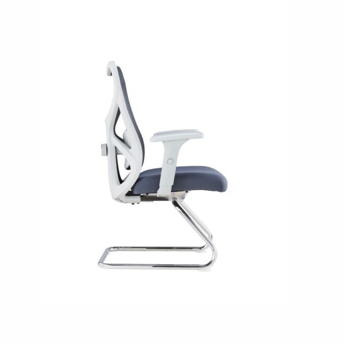 PHANTOM White Mesh Visitor Chair - Desk Craft Comfort Office Furniture in Dubai