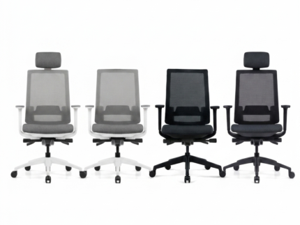 VIX-A&B Black & White Mesh Ergonomic Chair