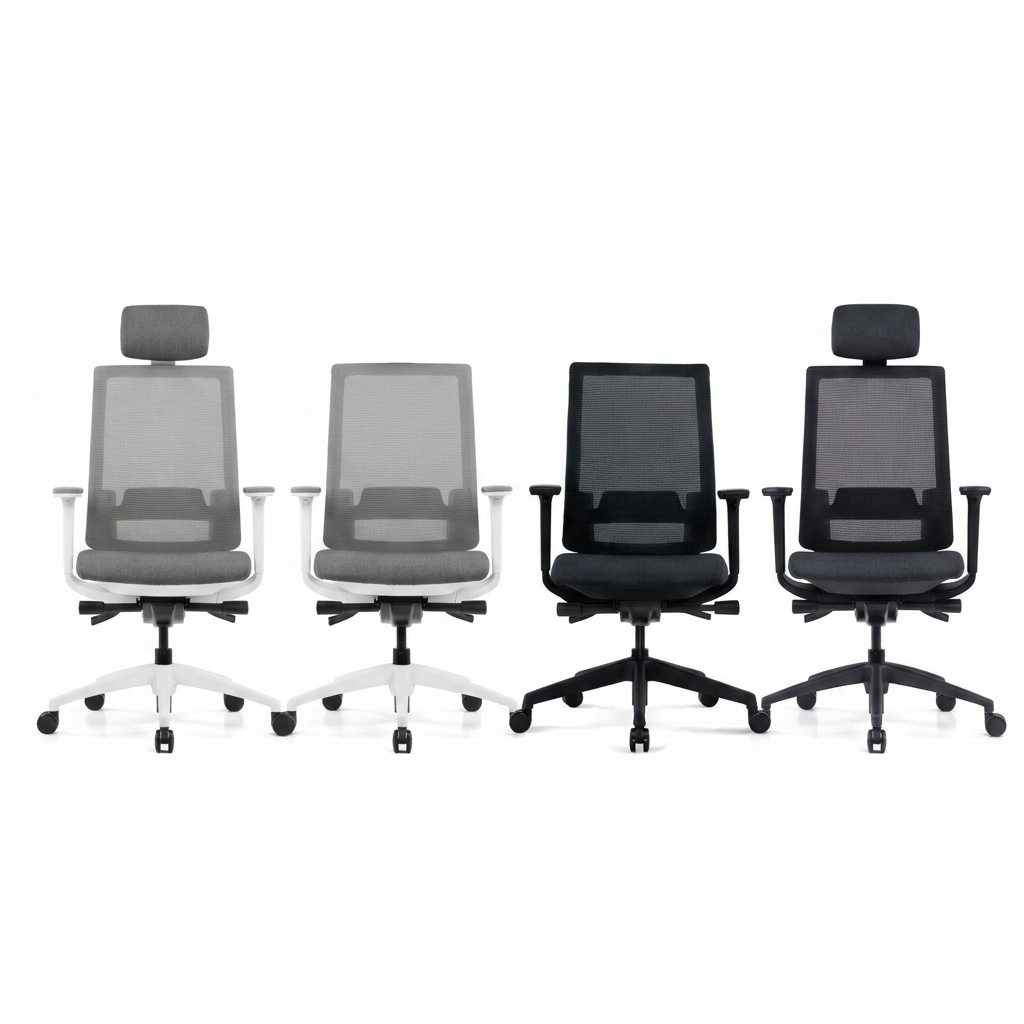 VIX-A&B Black & White Mesh Ergonomic Chair VIX-A&B Black & White Mesh Ergonomic Chair
