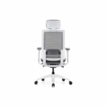 VIX-a White Frame Grey Mesh Chair - Desk Craft Office Furniture Dubai