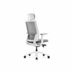 VIX-a White Frame Grey Mesh Chair - Desk Craft Office Furniture Dubai