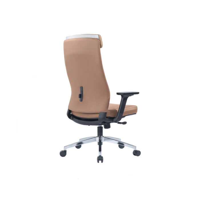 CHARLTON Brown Full Back Ergonomic Leather Chair - Desk Craft Office Furniture in Dubai