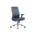 CHARLTON Mid Back Ergonomic Leather Chair - Desk Craft Office Furniture in Dubai