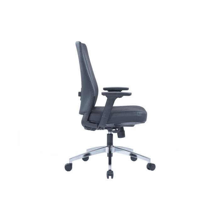 CHARLTON Mid Back Ergonomic Leather Chair - Desk Craft Office Furniture in Dubai