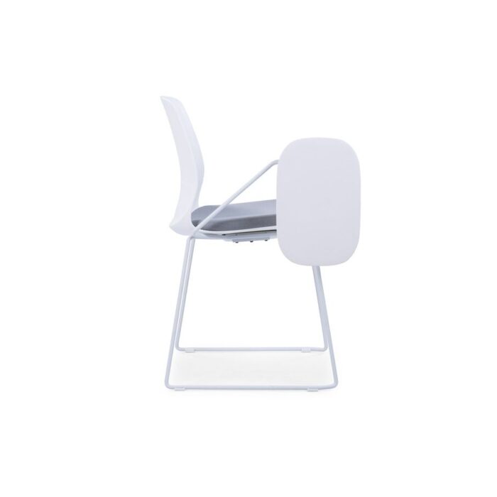 CRYSTAL White Frame Training Chair - Desk Craft Student and conference office chairs in Dubai
