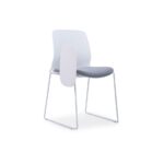 CRYSTAL White Frame Training Chair - Desk Craft Student and conference office chairs in Dubai