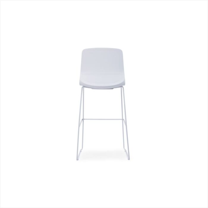 EMS-005C- Turner High White Bar Stool - Desk Craft Lounge Office Furniture in Dubai