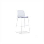 EMS-005C- Turner High White Bar Stool - Desk Craft Lounge Office Furniture in Dubai