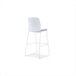 EMS-005C- Turner High White Bar Stool - Desk Craft Lounge Office Furniture in Dubai