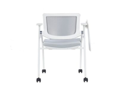 HAKKY White Frame Foldable Training Chair - Desk Craft Office Furniture in Dubai