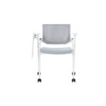 HAKKY White Frame Foldable Training Chair - Desk Craft Office Furniture in Dubai
