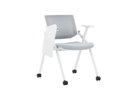HAKKY White Frame Foldable Training Chair - Desk Craft Office Furniture in Dubai