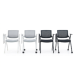HAKKY Foldable Training Chair (with and without wheels),Colour Black and White