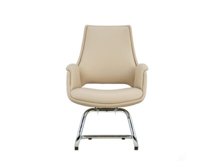 MERINO BEIGE Visitor Leather Chair - Desk Craft Office Furniture in Dubai