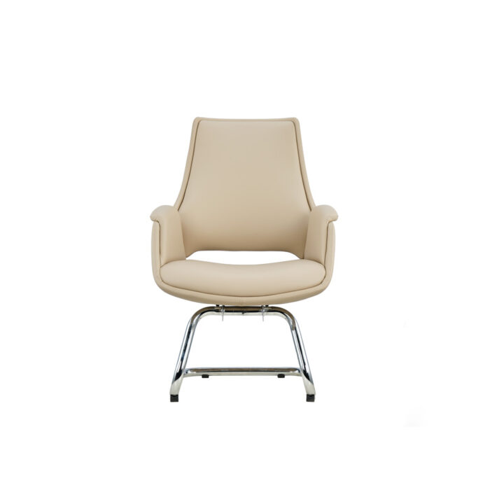 MERINO BEIGE Visitor Leather Chair - Desk Craft Office Furniture in Dubai