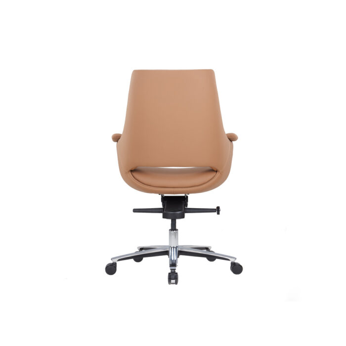 MERINO Brown Low Back Leather Chair - Desk Craft Office Furniture in Dubai