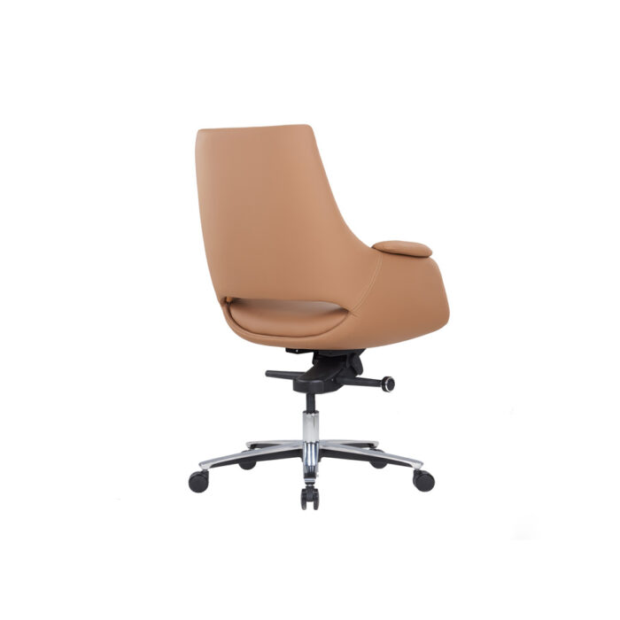 MERINO Brown Low Back Leather Chair - Desk Craft Office Furniture in Dubai