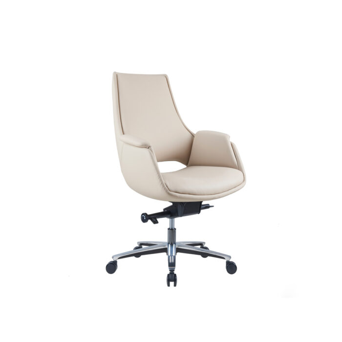 MERINO BEIGE Low Back Leather Chair - Desk Craft Office Furniture in Dubai