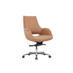 MERINO Brown Low Back Leather Chair - Desk Craft Office Furniture in Dubai