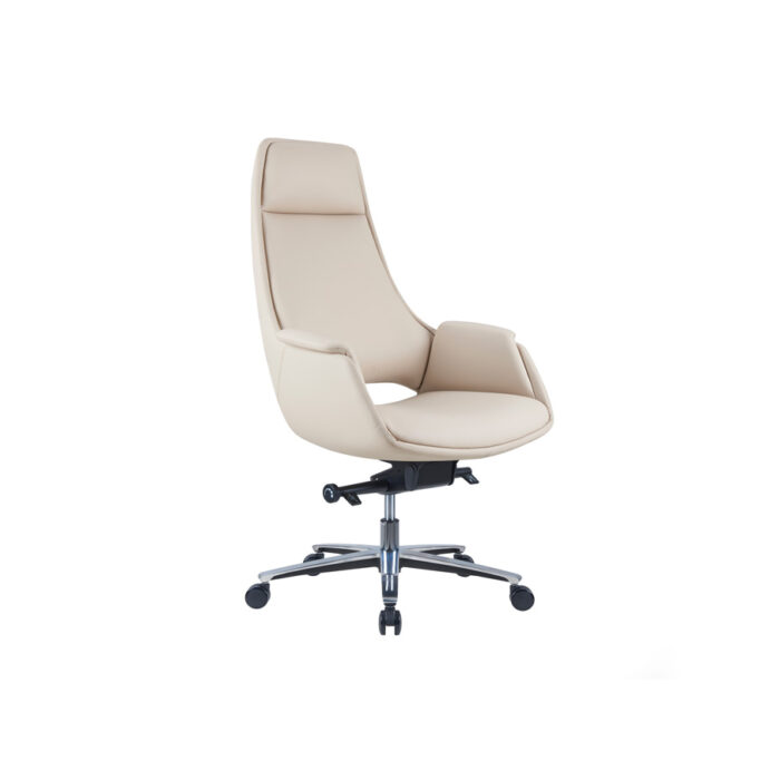 MERINO BEIGE High Back Leather Chair - Desk Craft Office Furniture in Dubai