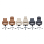 MERINO High & Low Back Multicolour Leather Chair