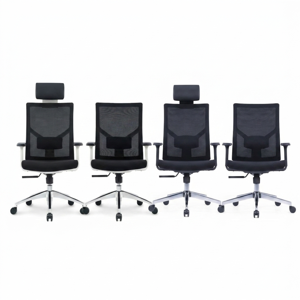 Prime Black & White Full-Back & Mid-Back Ergonomic Mesh Chair Prime Black & White Full-Back & Mid-Back Ergonomic Mesh Chair - Image 1
