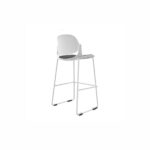 TURNER White High Bar Stool - Desk Craft Lounge Office Furniture in Dubai
