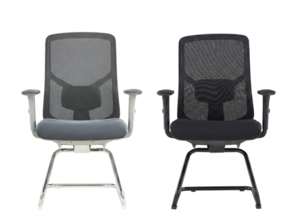 VIGO GREYBlack Frame Mesh Visitor Chair