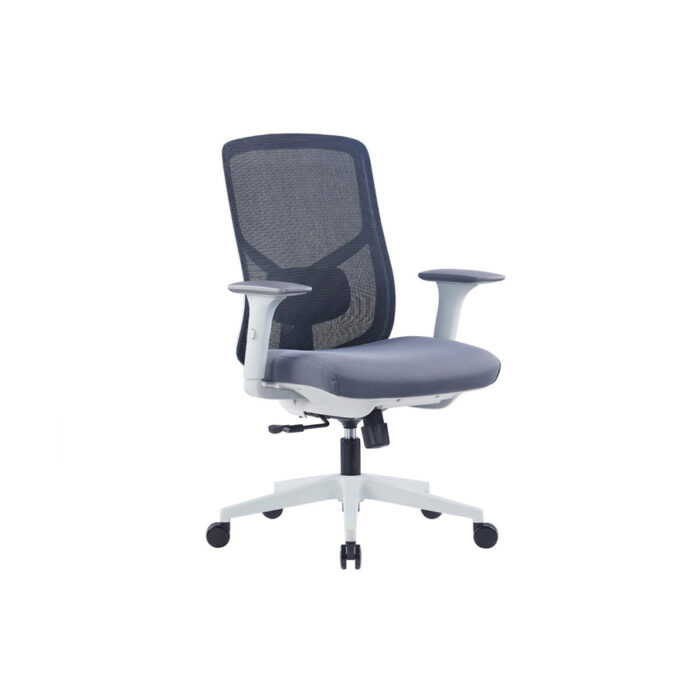 ORGO Grey Frame Low Back Ergonomic Mesh Chair - Desk Craft Adjustable Office Furniture in Dubai