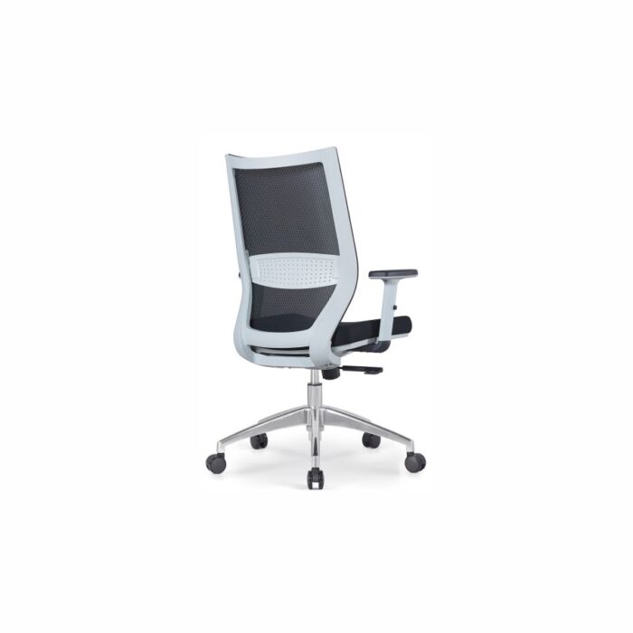WORKON White Mid Back Frame Mesh Chair - Desk Craft Ergonomic Office Furniture in Dubai