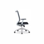 WORKON White Mid Back Frame Mesh Chair - Desk Craft Ergonomic Office Furniture in Dubai