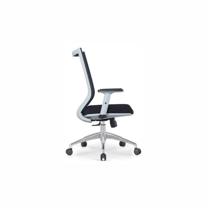 WORKON White Mid Back Frame Mesh Chair - Desk Craft Ergonomic Office Furniture in Dubai