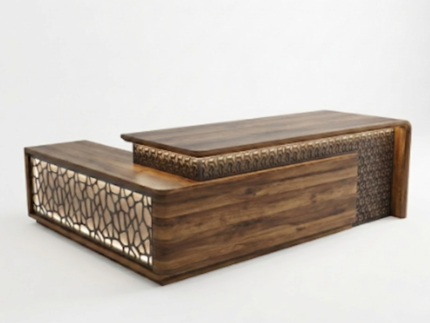 Elite Executive Series: Modern Walnut L-Shaped Desk