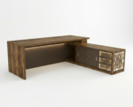 Elite Executive Series: Modern Walnut L-Shaped Desk