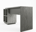 Modern executive desk with open shelving unit - Desk-Craft